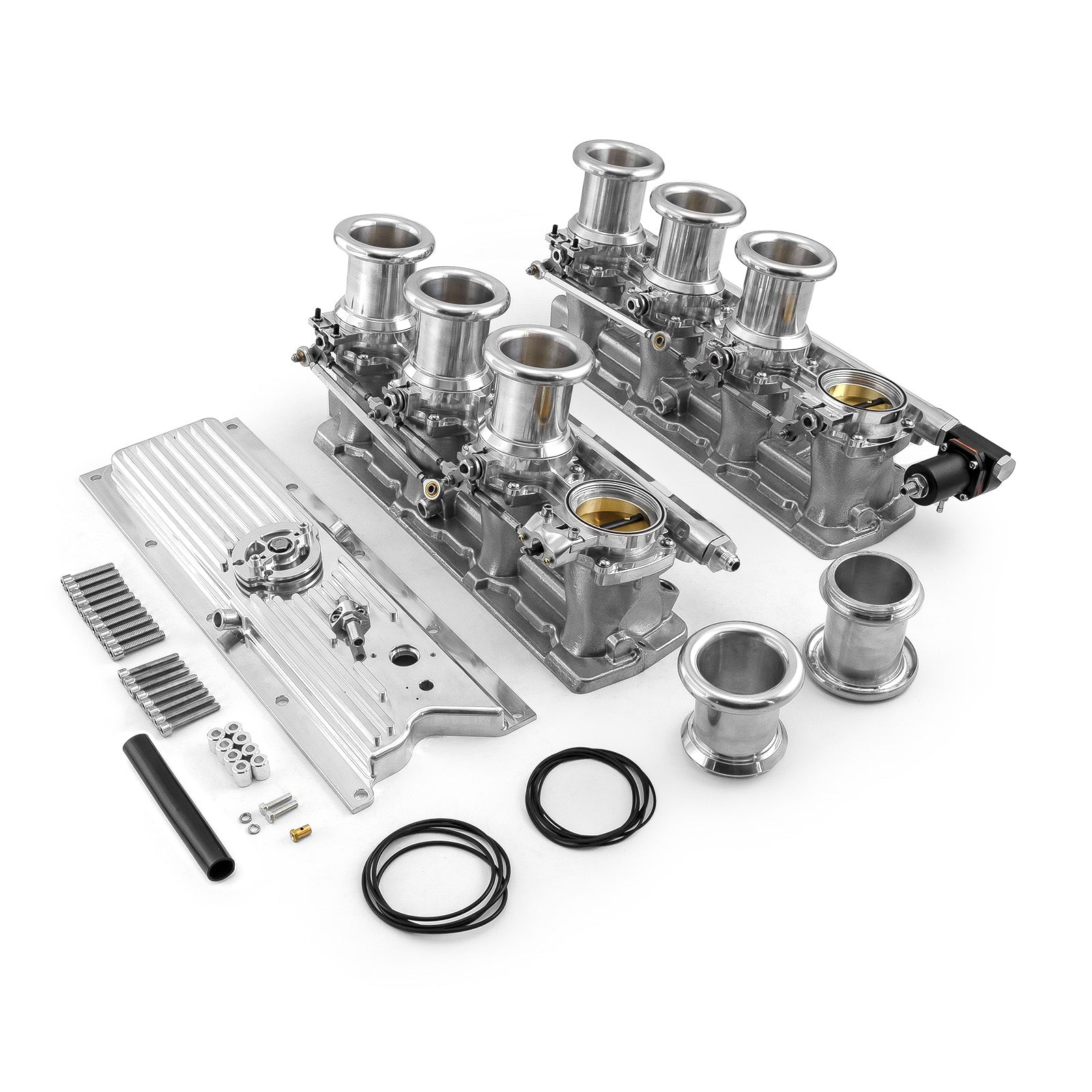 Chevy GM LS1 Downdraft EFI Stack Intake Manifold System Complete [Machined Polished]