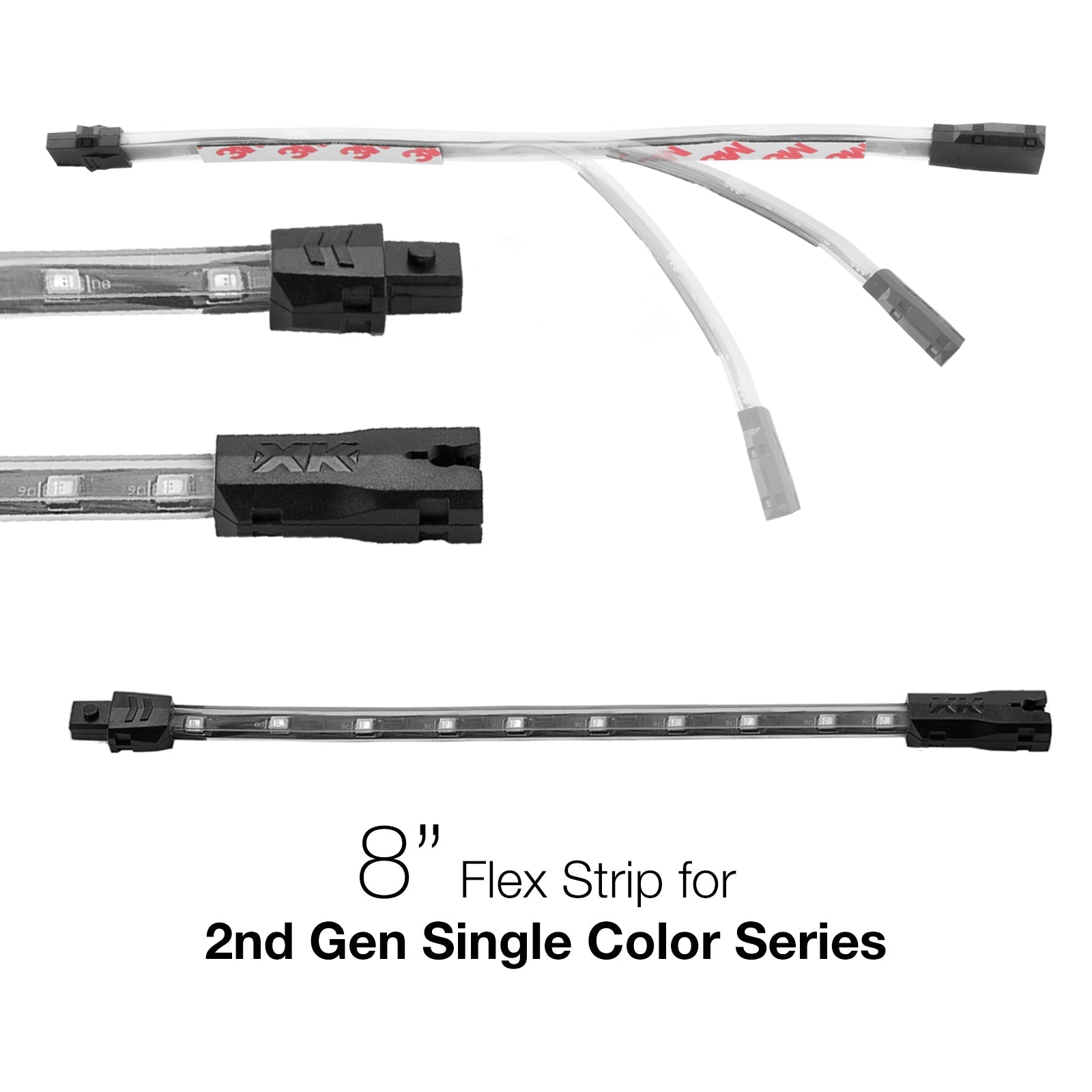 2nd Gen Single Color 8in Flex Strip Single Color