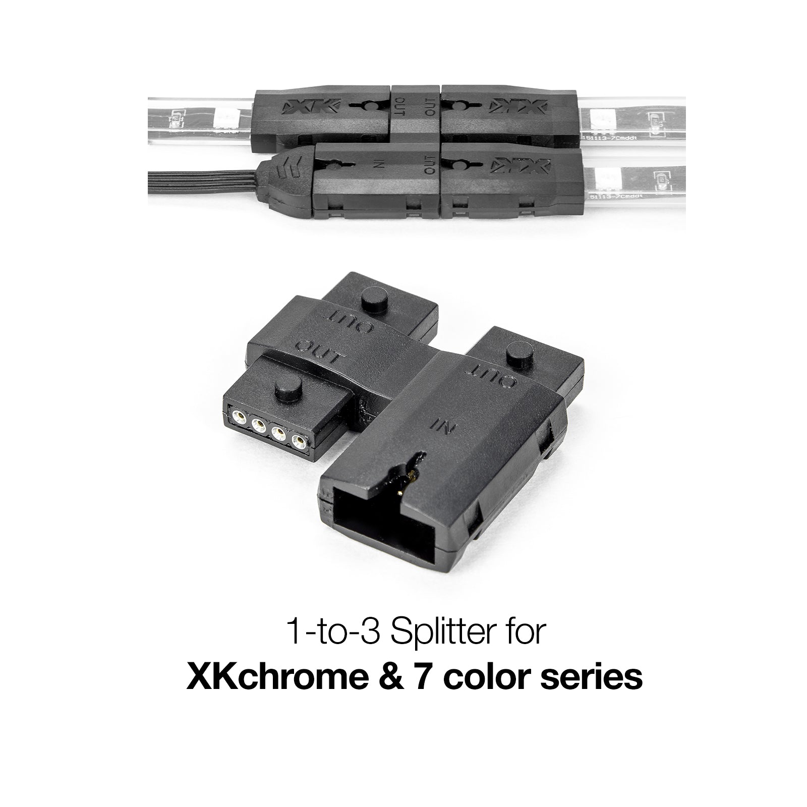 1-to-3 4pin Splitter for XKchrome & 7 Color Series