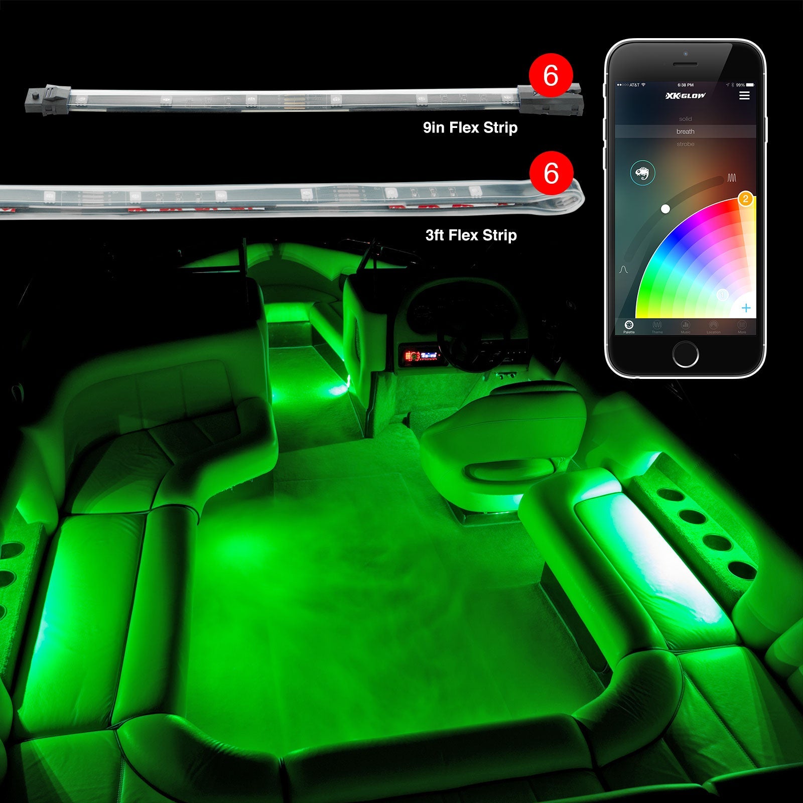 LED Accent Light Kits for Boats | XKchrome Smartphone App