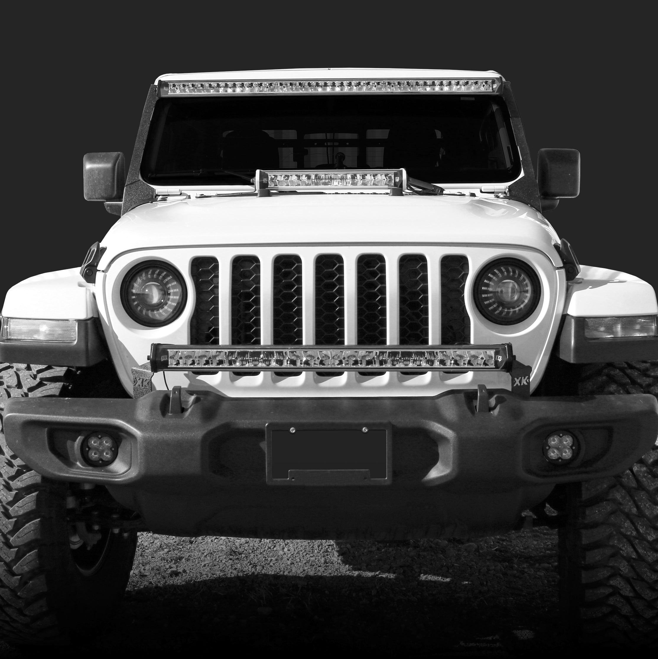 Jeep JL JT A-pillar 50-52" Light Bar Bracket Kit