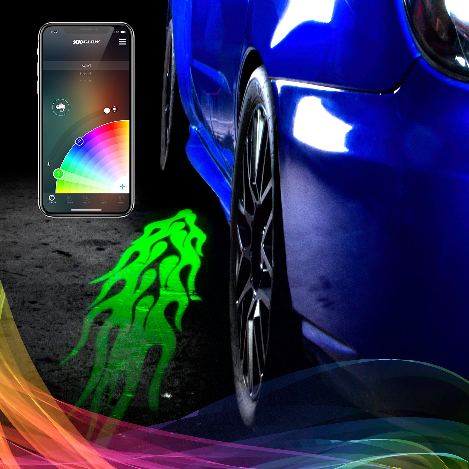 CurbFX RGB Projector Kit | XKchrome Smartphone App