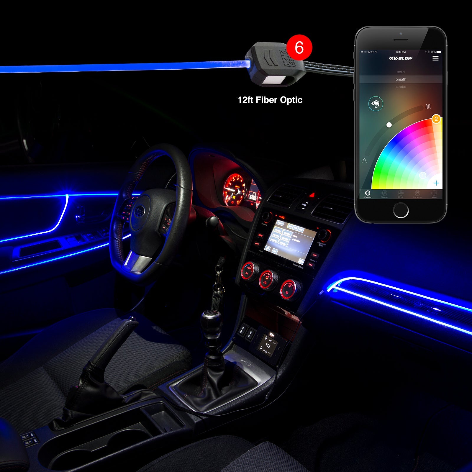 LED Fiber Optic Kits for Cars | XKchrome Smartphone App