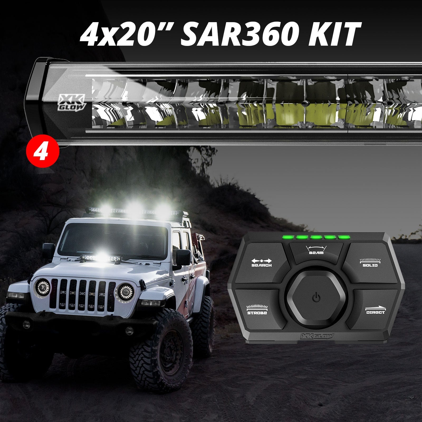 SAR360 Light Bar Kit Emergency Search and Rescue Light System