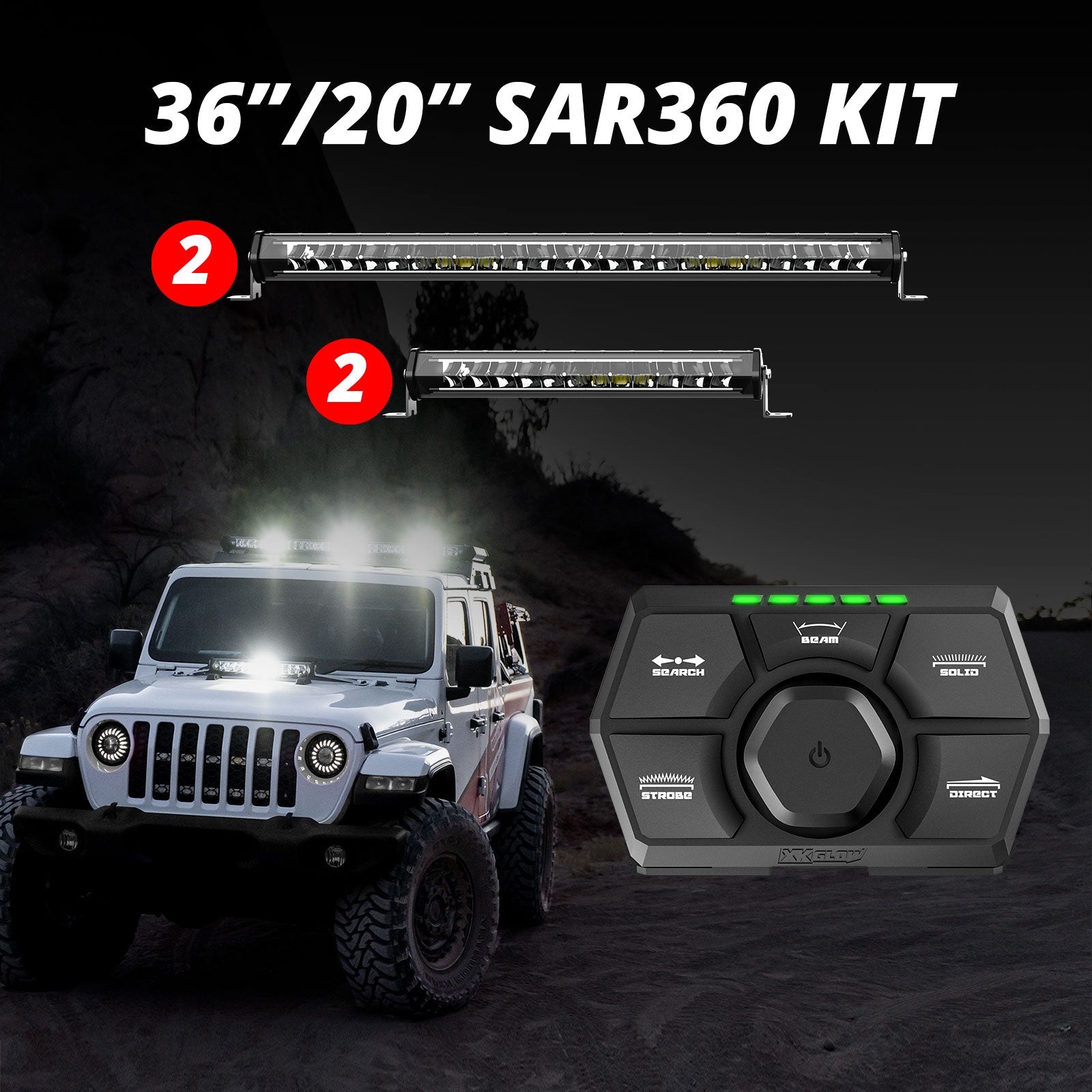 SAR360 Light Bar Kit Emergency Search and Rescue Light System