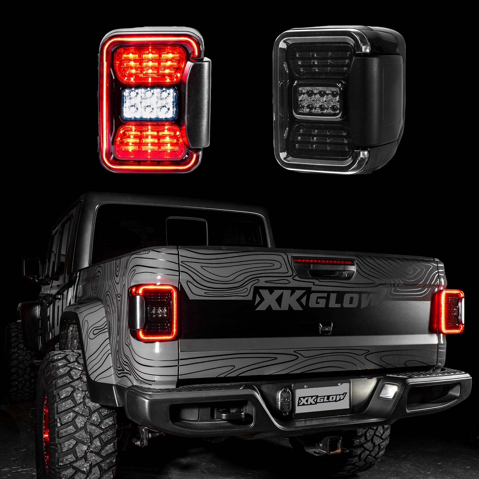 LED Taillight with Smoked Lens for Jeep JT Gladiator