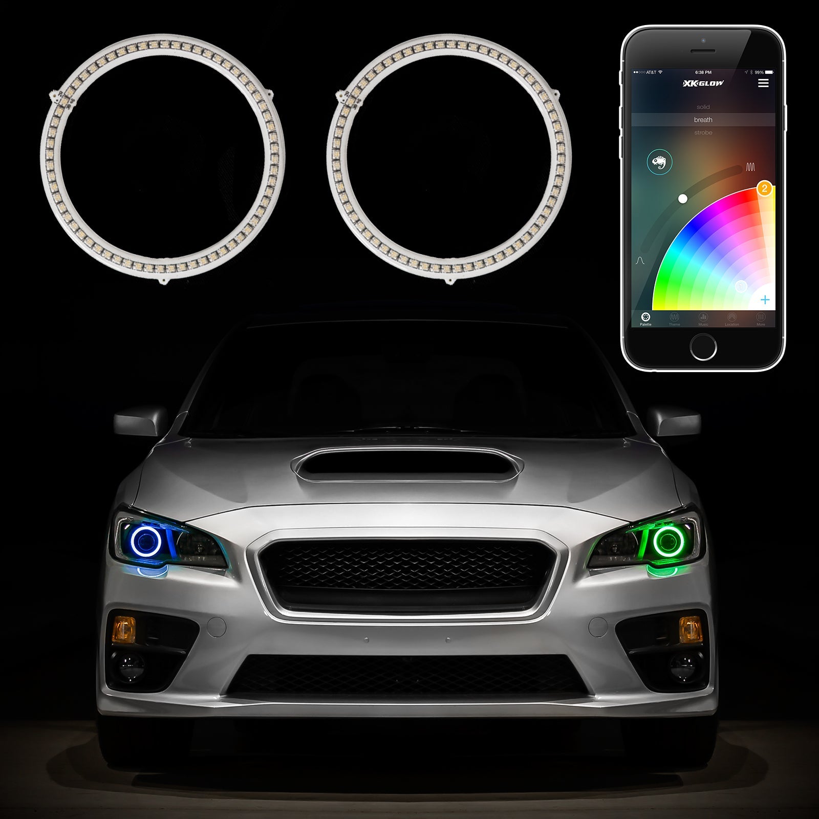 RGB Switchback Halo Million Color XKCHROME Smartphone App Controlled Kit