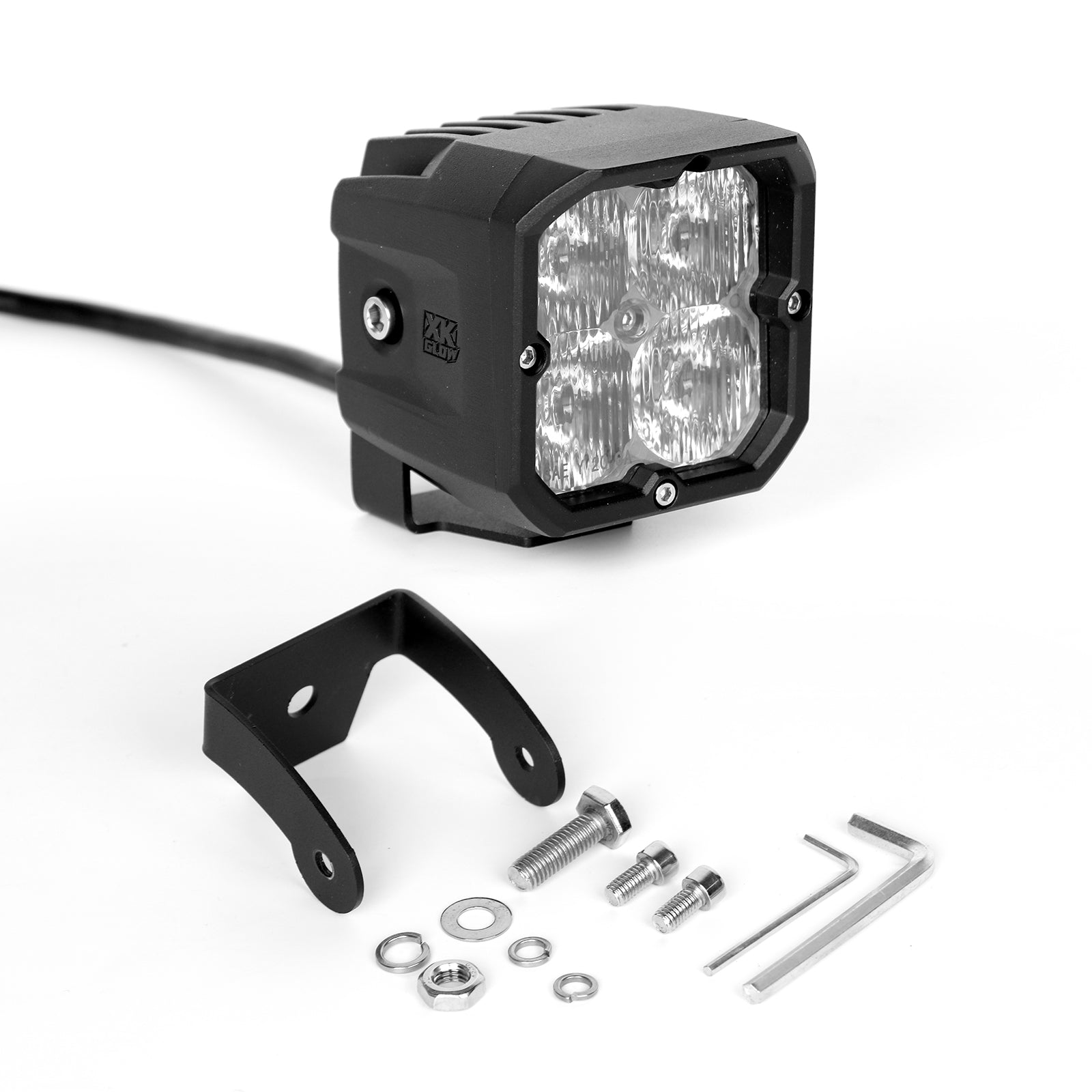 XKchrome 20w LED Cube Light with RGB Accent Light Fog/Driving/Spot/Flood