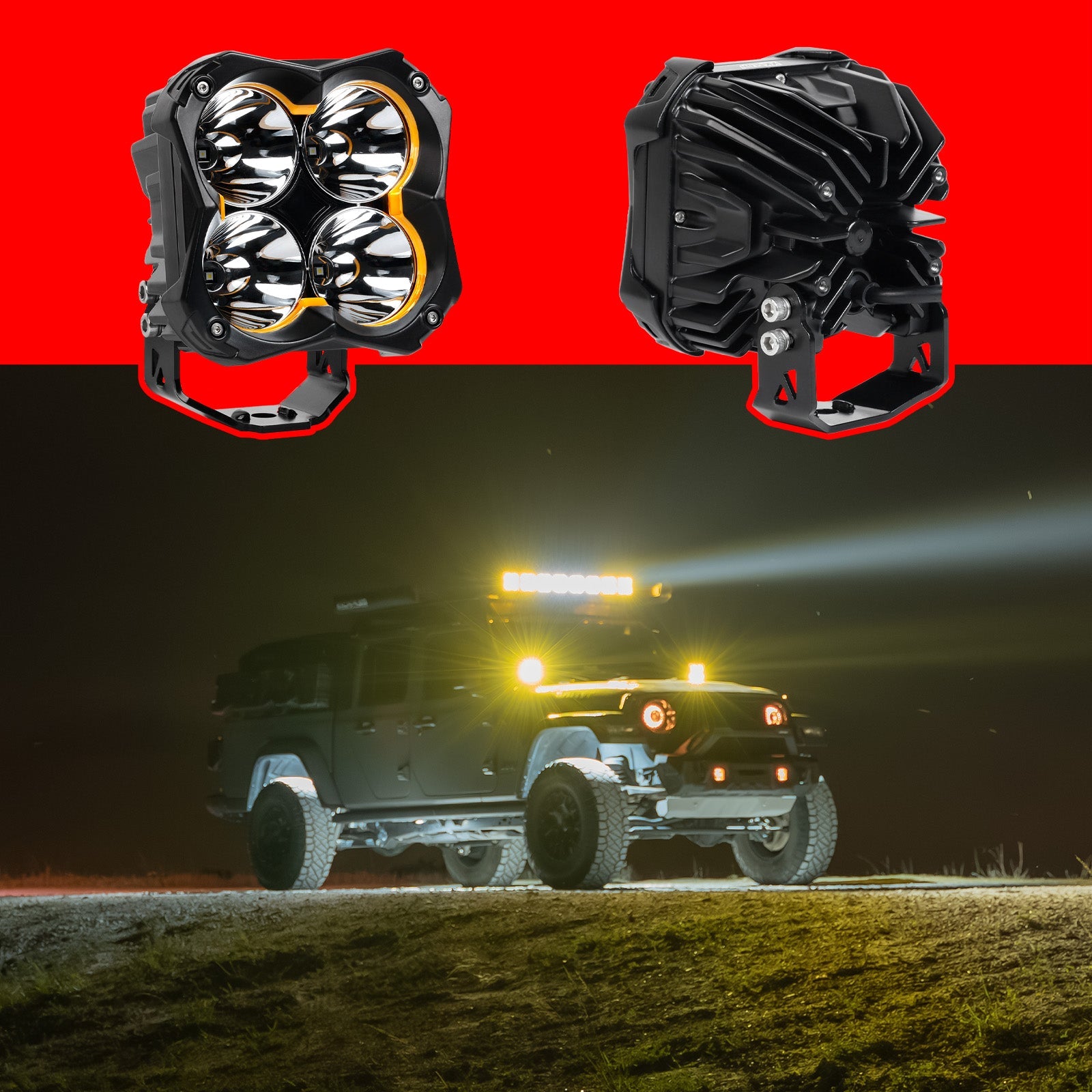 2pc 5in Spot Beam Offroad Cube Light