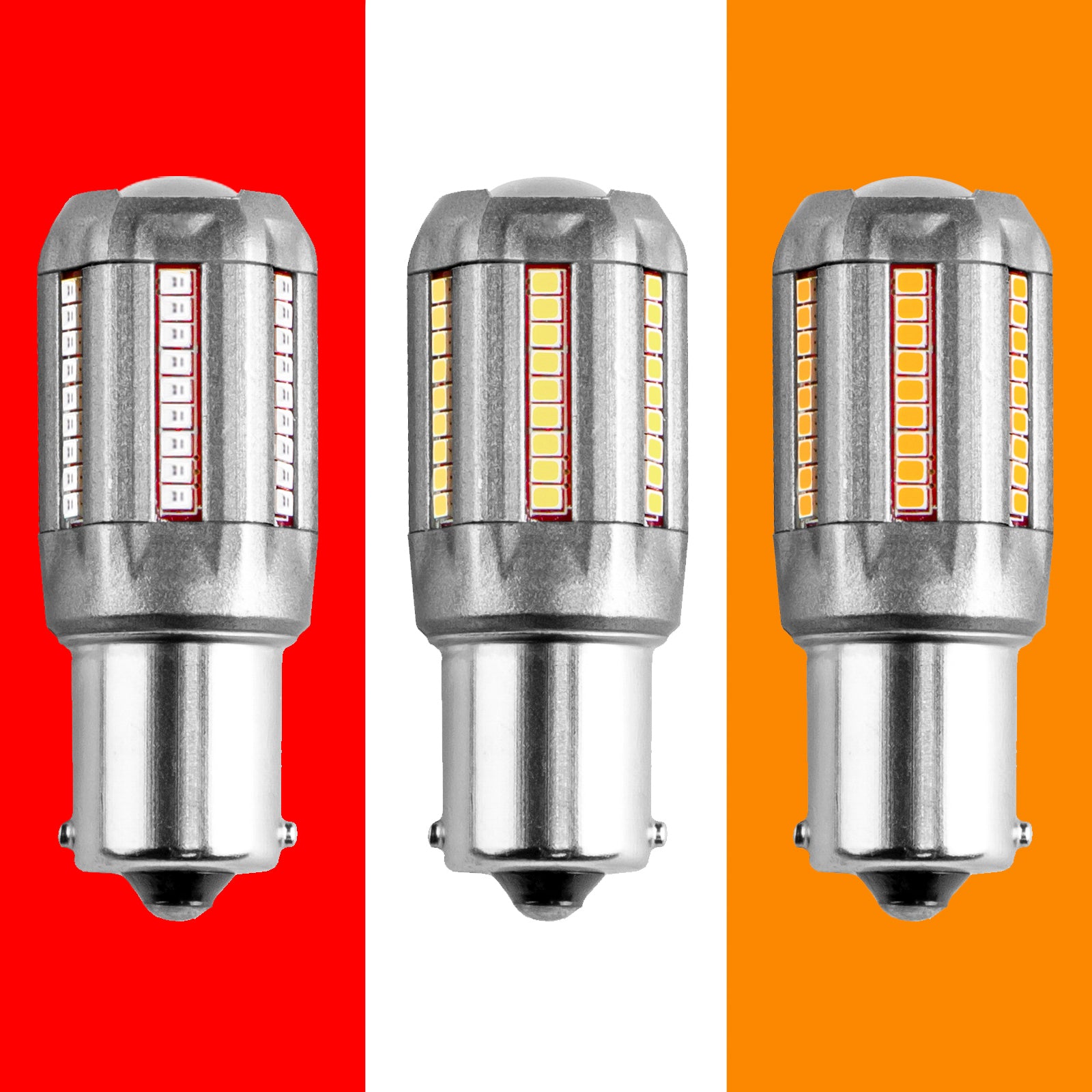 2pc 1156/1157 Bulbs White/Amber/Red