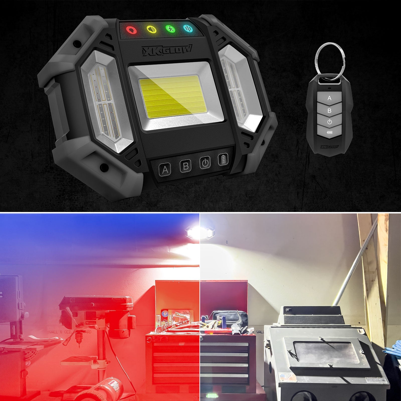 XKdefender 7 Mode Work & Security Light w/ Remote