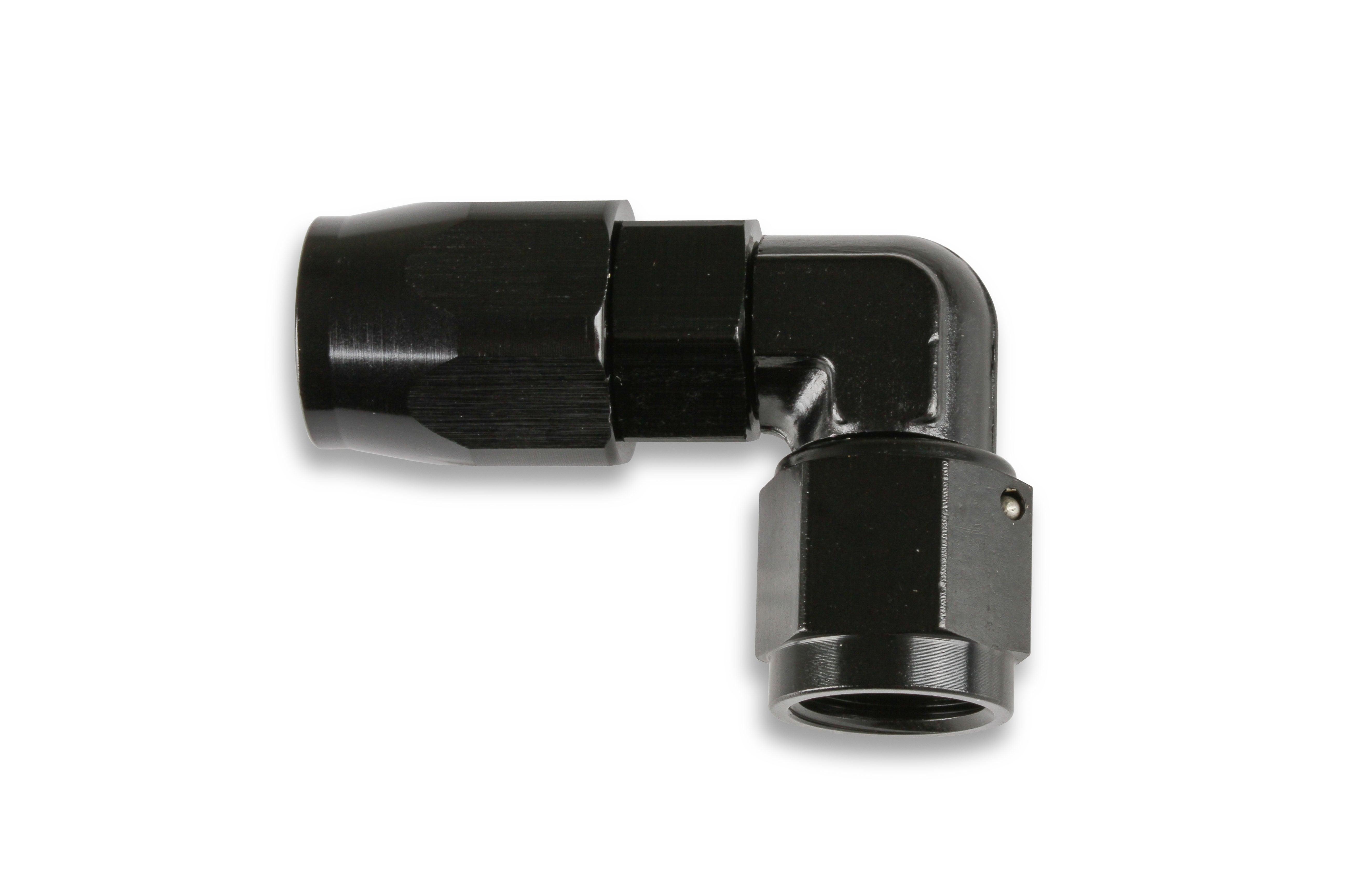 6 90 Deg. L/P Black Swivel-Seal