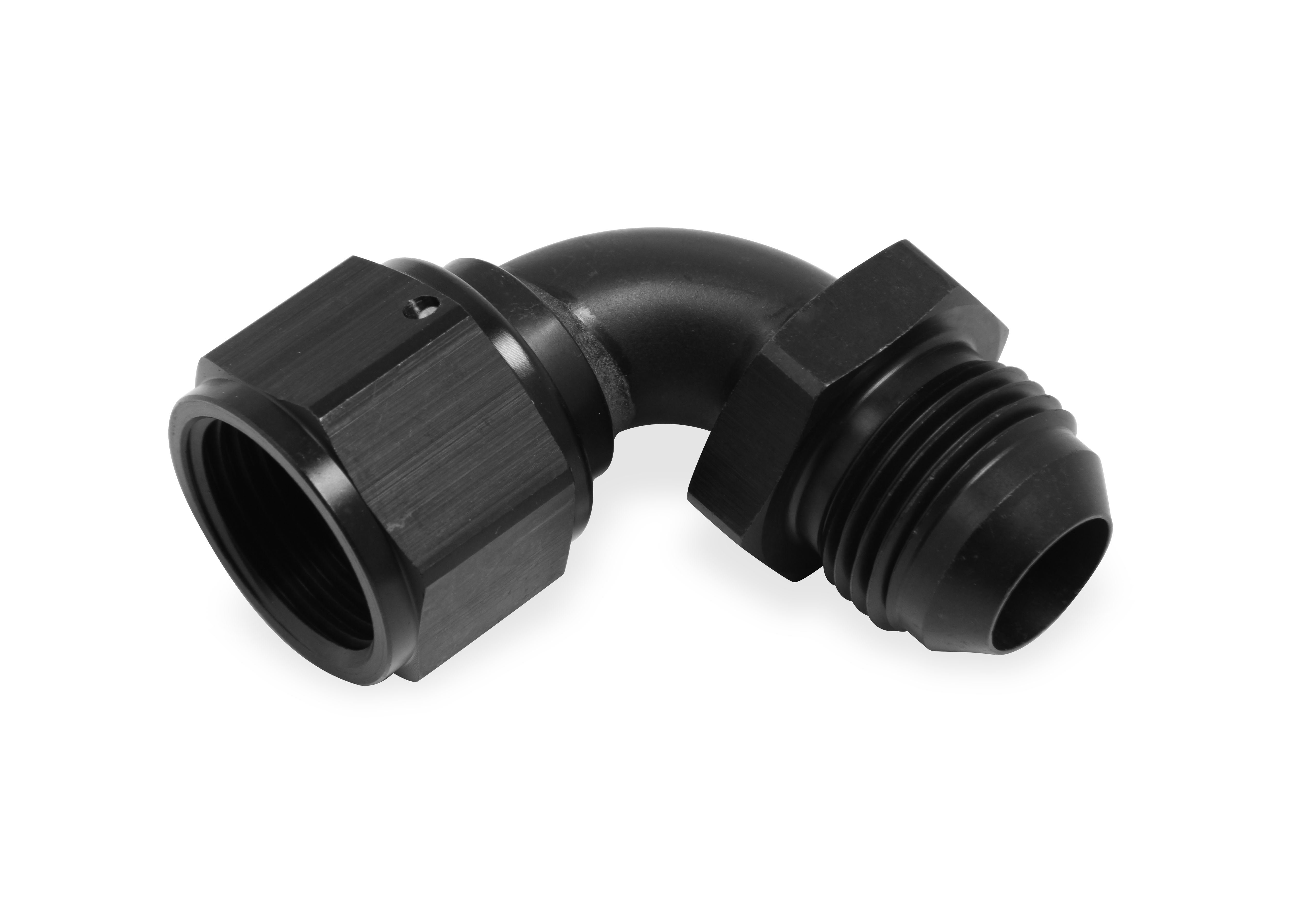 6 An 90 Deg Male Braze Adapter Black